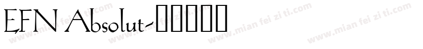 EFN Absolut字体转换